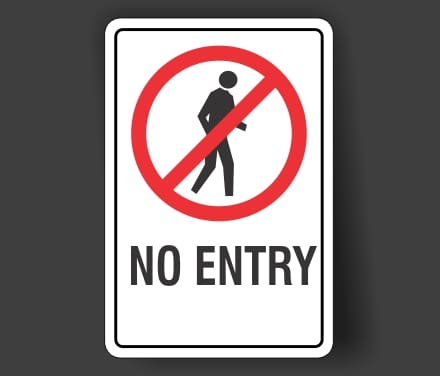 COR4023 | Corsign | NO ENTRY