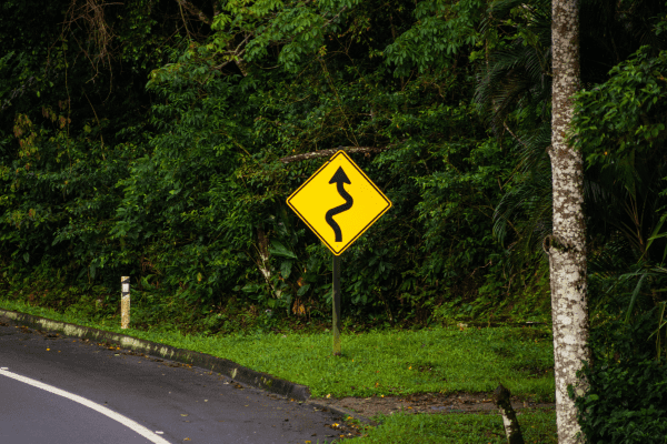 influence of road sign on driver