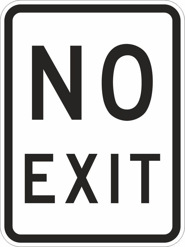 R2-8 | Corsign | NO EXIT SIGN